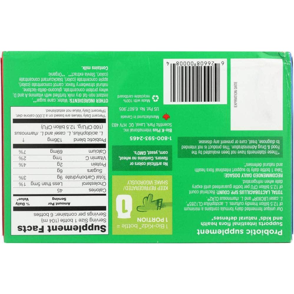 Bio-Kidz Bio K Probiotic Kidz Strawberry Six Pack, 21 oz