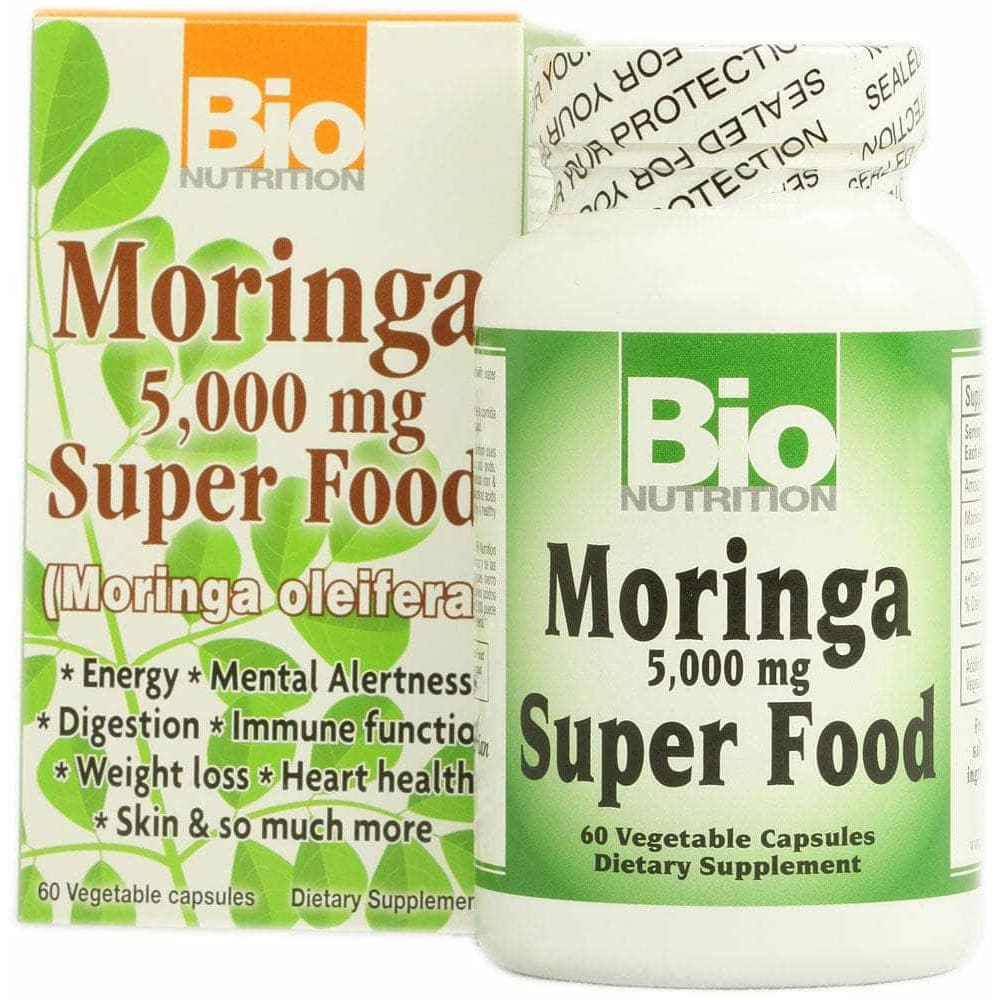 BIO NUTRITION Bio Nutrition Moringa 5000 Mg Super Food, 60 Vegetarian Capsules