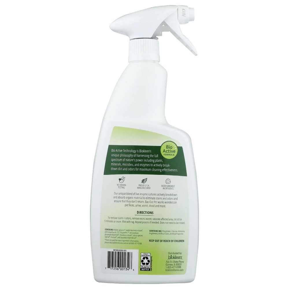 BIOKLEEN: Lavender Lime Bac-Out Pet Stain & Odor Remover Foaming Spray 32 fo - Pet > Pet Care - BIOKLEEN