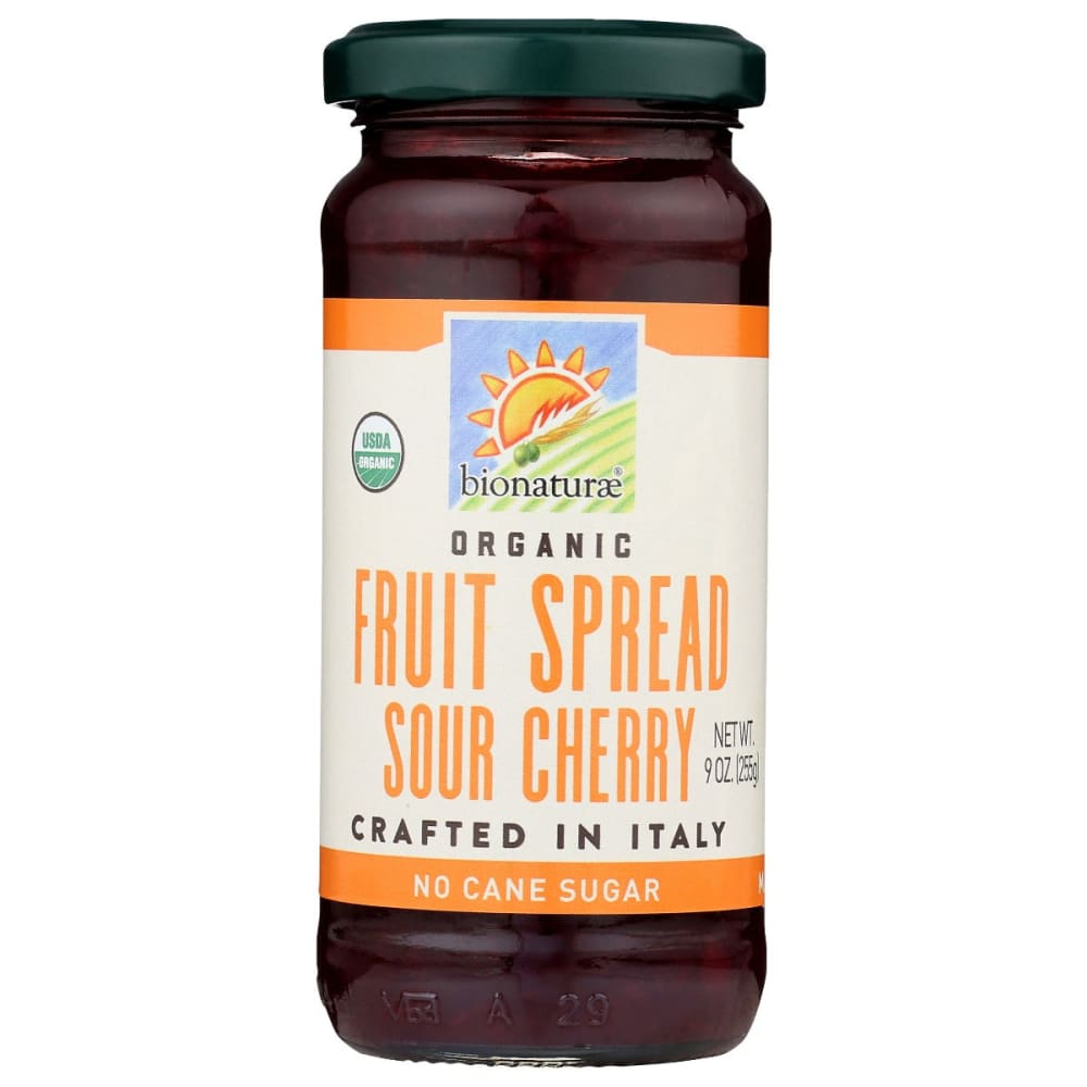 BIONATURAE: Organic Fruit Spread Sour Cherry 9 oz (Pack of 5) - WATER BOTTLES - BIONATURAE