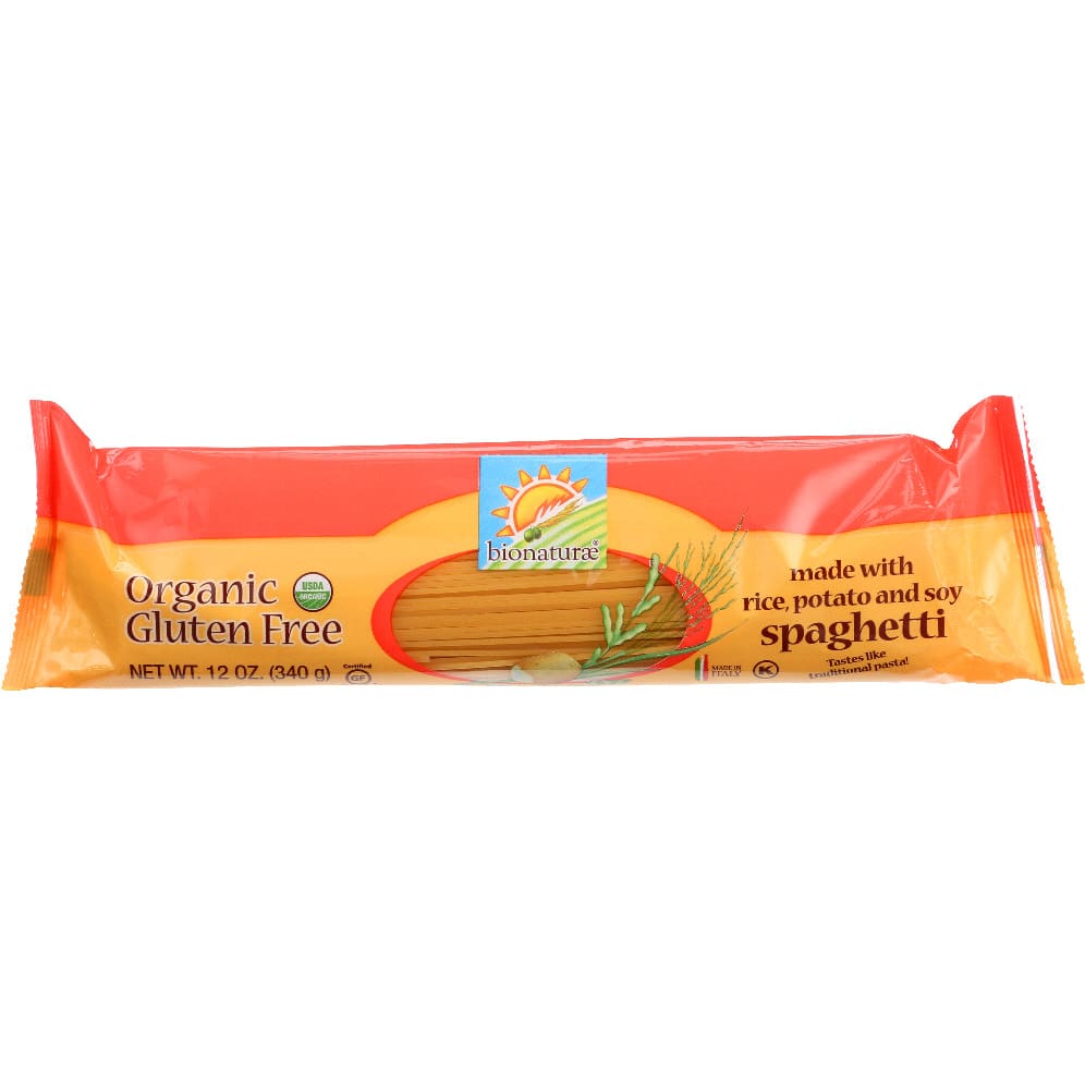 BIONATURAE: Organic Gluten Free Spaghetti Pasta 12 oz (Pack of 5) - Pantry > Pasta and Sauces - BIONATURAE