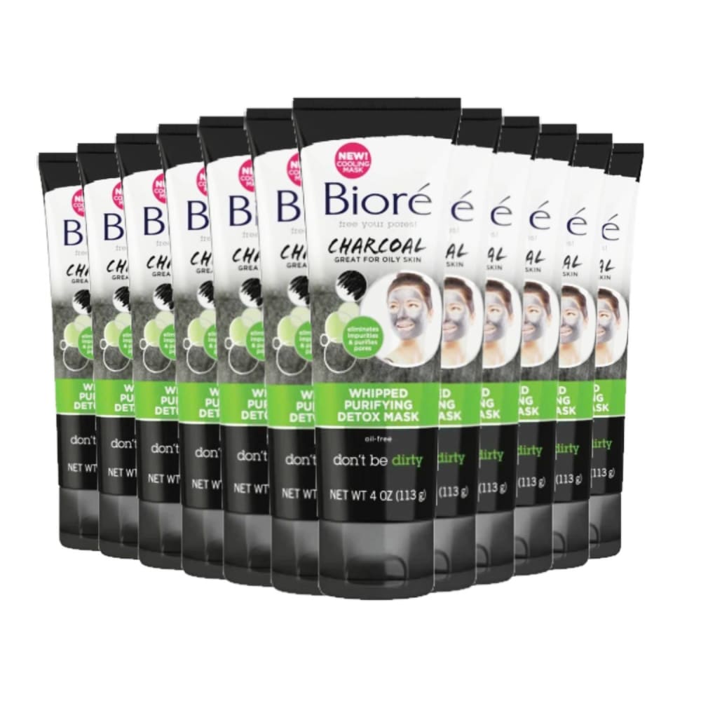 Bioré Charcoal Whipped Purify Detox Mask 4 Oz - 12 Pack - Cleanser - Biore