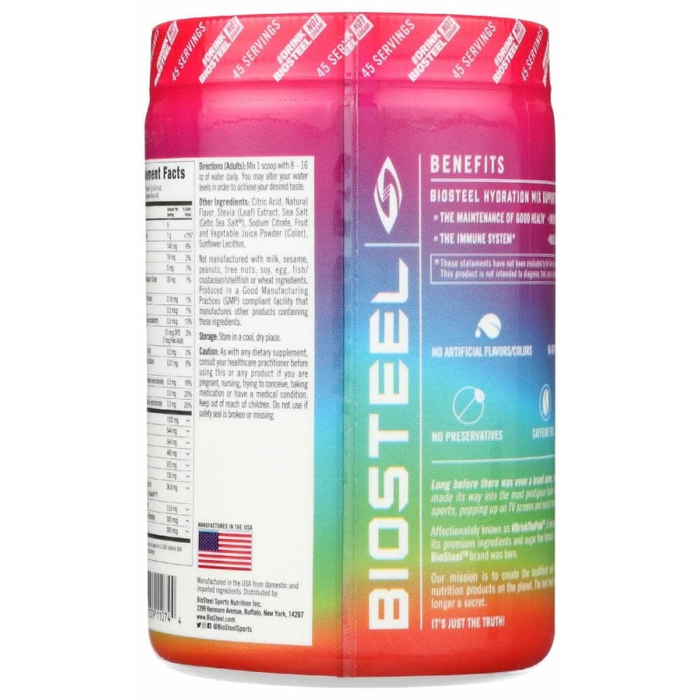 BIOSTEEL Biosteel Hydration Pwdr Rainbow, 11 Oz