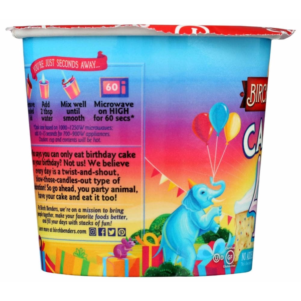 BIRCH BENDERS Birch Benders Baking Cup Birthday Cake, 1.48 Oz