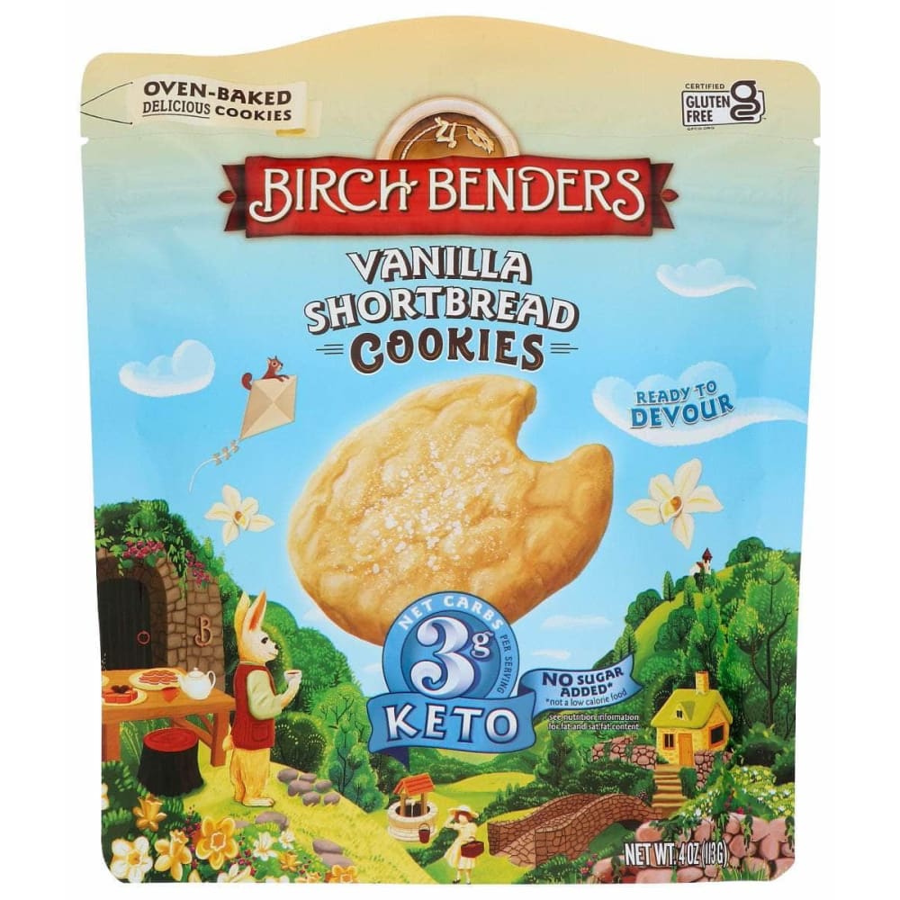 BIRCH BENDERS Grocery > Snacks > Cookies BIRCH BENDERS: Vanilla Shortbread Cookies, 4 oz