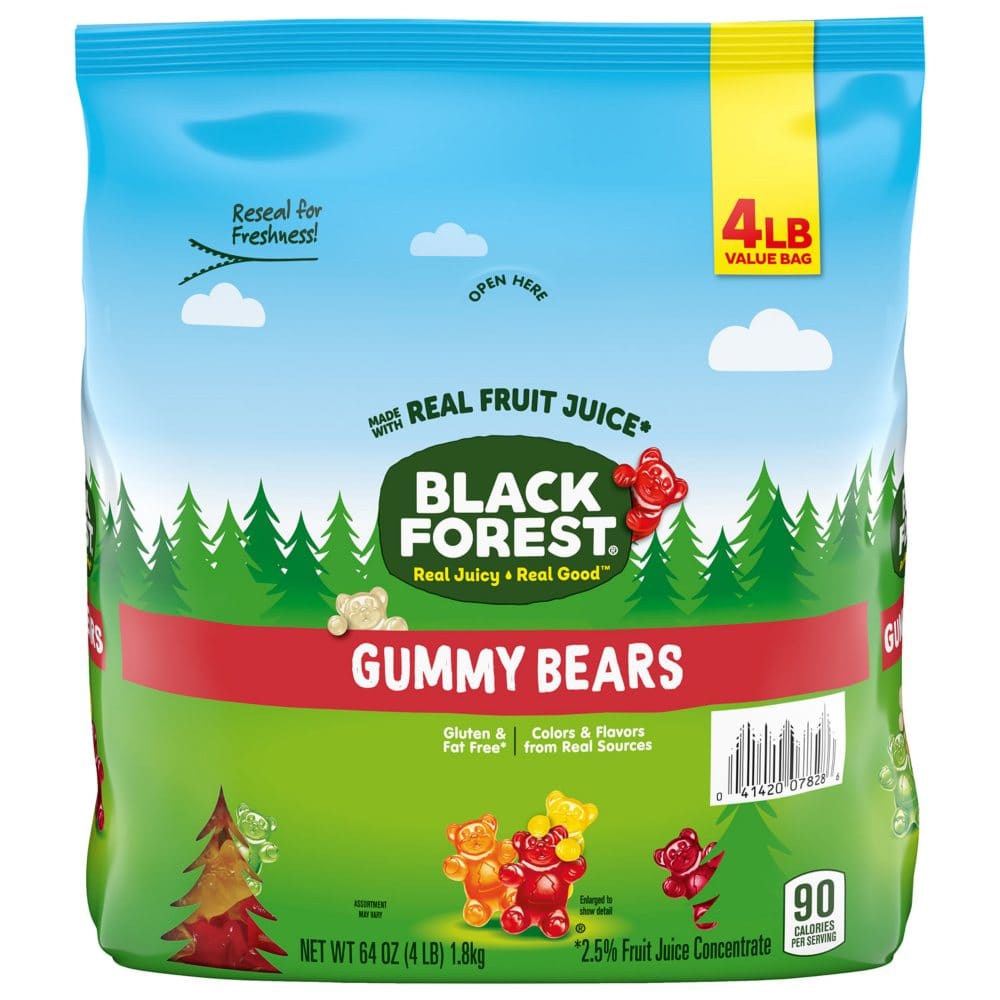 Black Forest Gummy Bears in Resealable Bag (4 lbs.) - Candy - Black