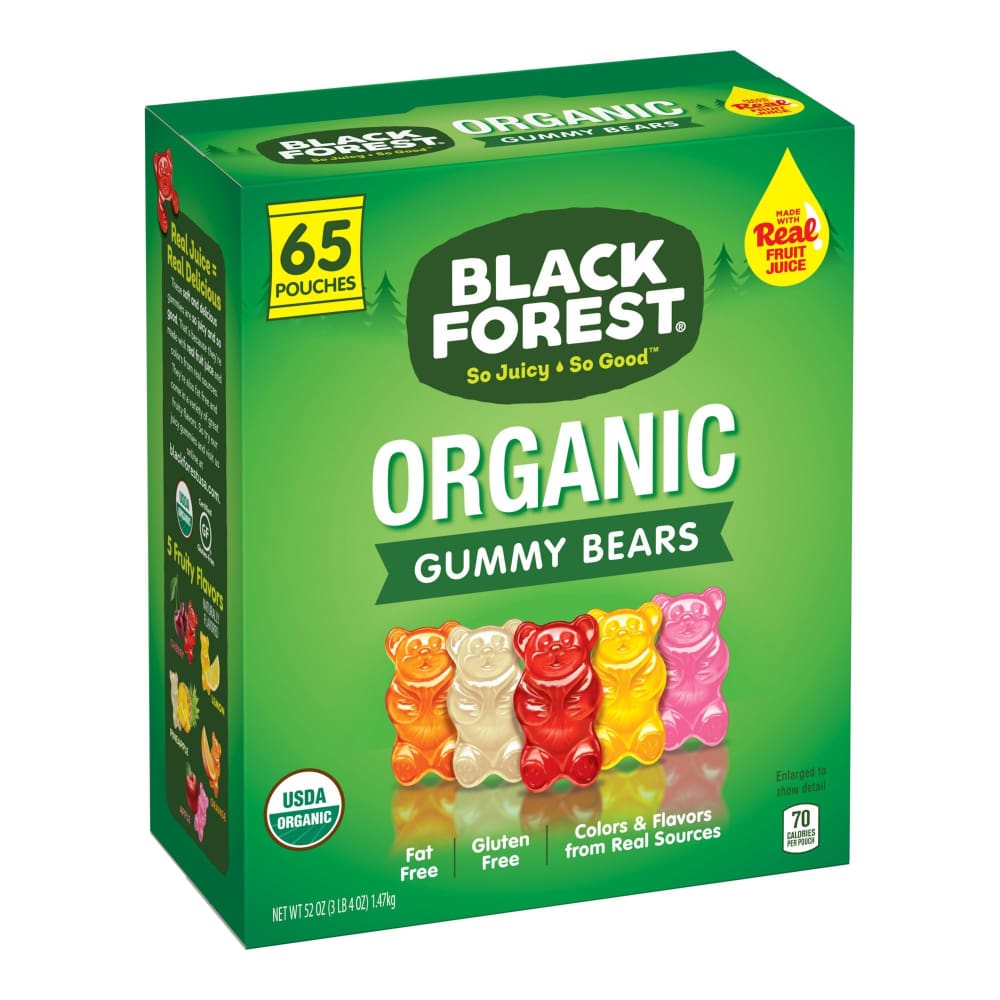 Black Forest Organic Gummy Bears 65 pk. - Black
