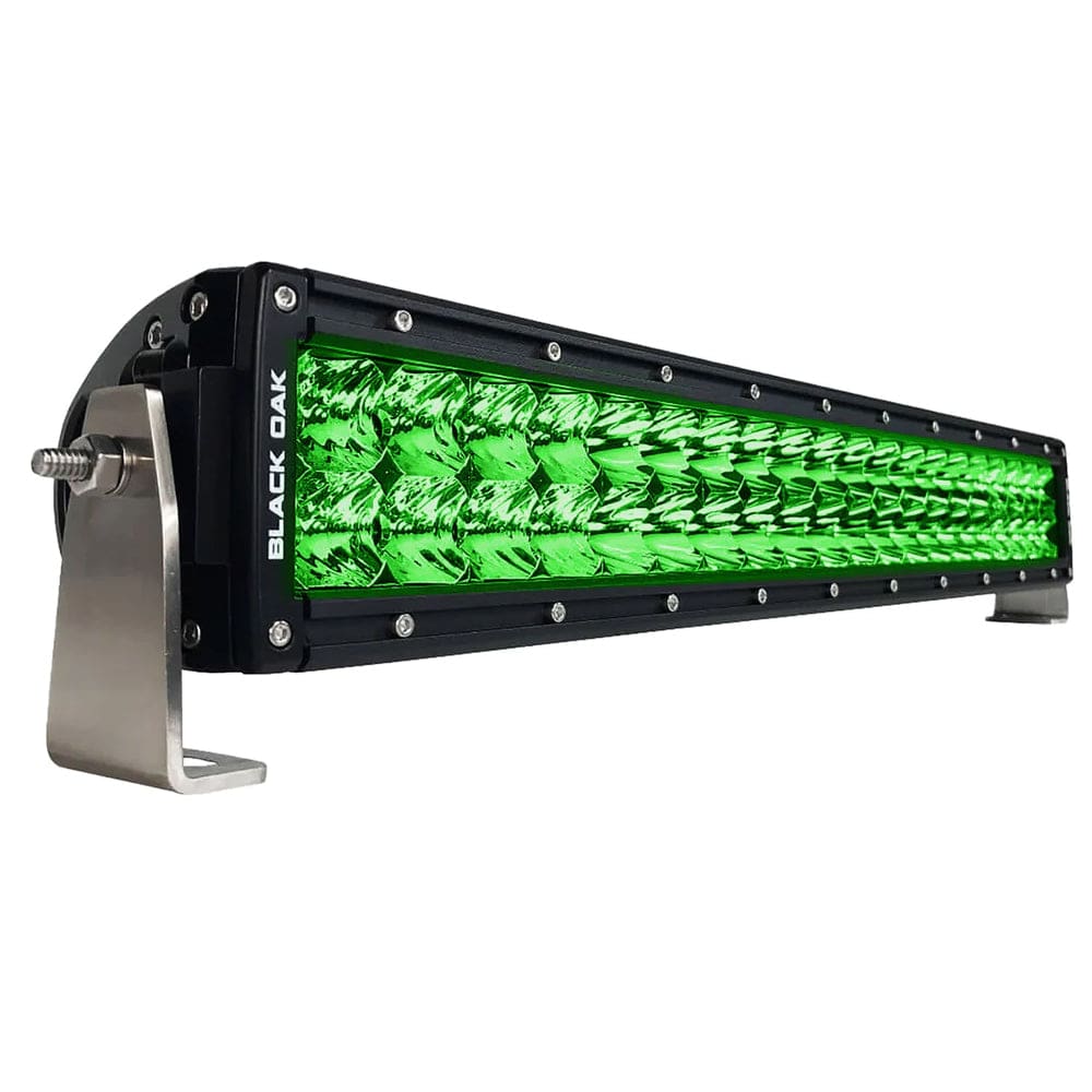 Black Oak Curved Double Row Combo Green Hog Hunting 20 Light Bar - Black - Lighting | Light Bars - Black Oak LED