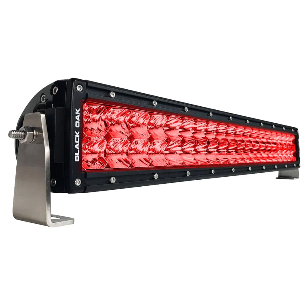 Black Oak Curved Double Row Combo Red Predator Hunting 20 Light Bar - Black - Lighting | Light Bars - Black Oak LED