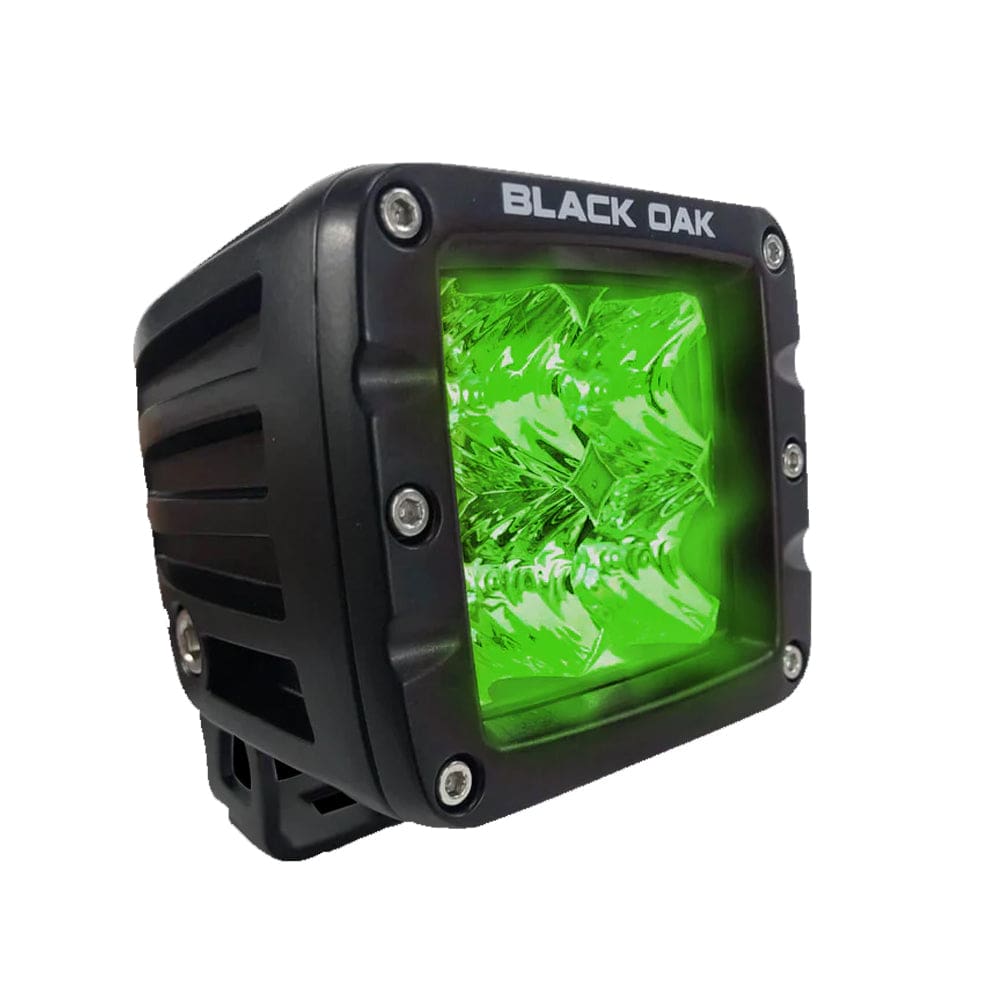 Black Oak Green Hog Hunting 2 Flood Pod - Black - Lighting | Pods & Cubes - Black Oak LED