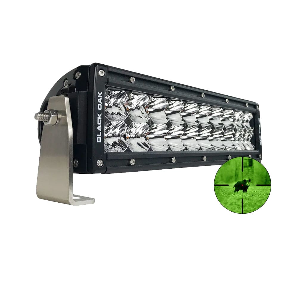 Black Oak Pro Series Double Row Combo Infrared 10 850nm Light Bar - Black - Lighting | Light Bars - Black Oak LED