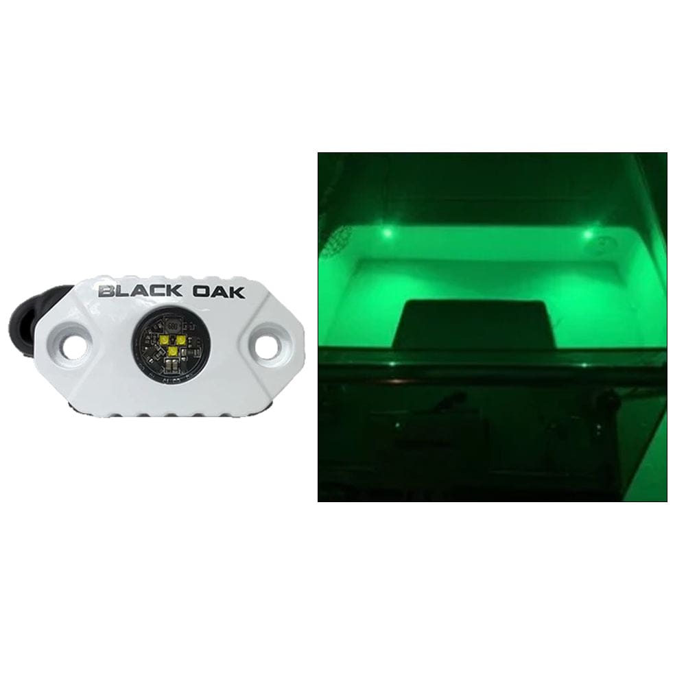 Black Oak Rock Accent Light - Green - White Housing - Lighting | Interior / Courtesy Light - Black Oak LED