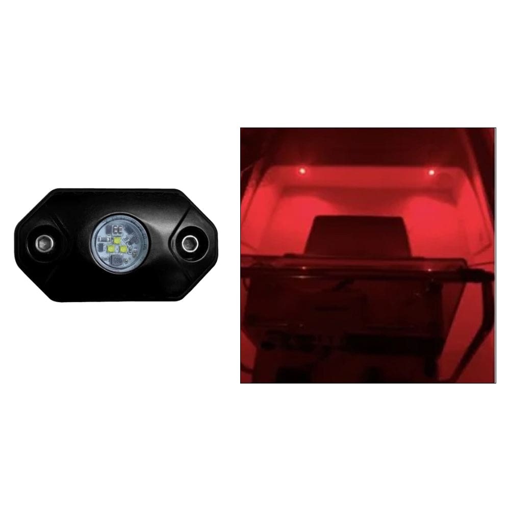 Black Oak Rock Accent Light - Red - Black Housing - Lighting | Interior / Courtesy Light - Black Oak LED