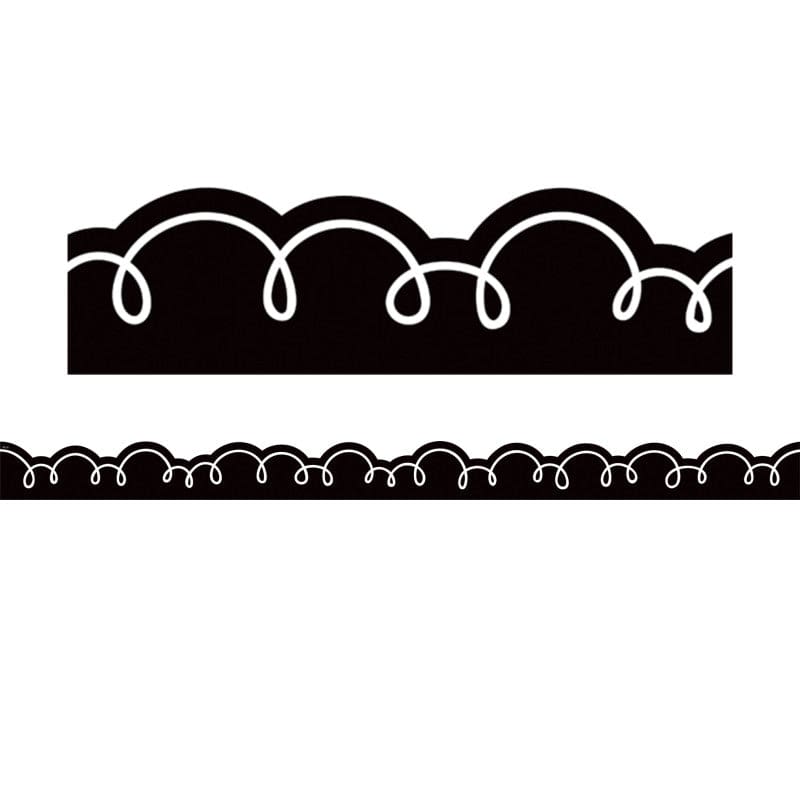 Black With White Squiggles Trim Die Cut (Pack of 10) - Border/Trimmer - Teacher Created Resources