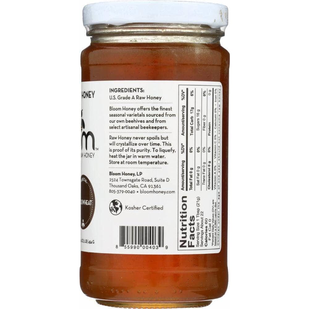 Bloom Honey Bloom Honey California Buckwheat Honey Raw, 16 oz