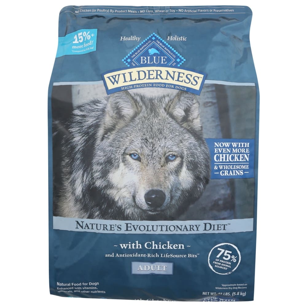 BLUE BUFFALO: Dog Food Adlt Chc Wldrns 13 LB - Pet > Dog Food - BLUE BUFFALO