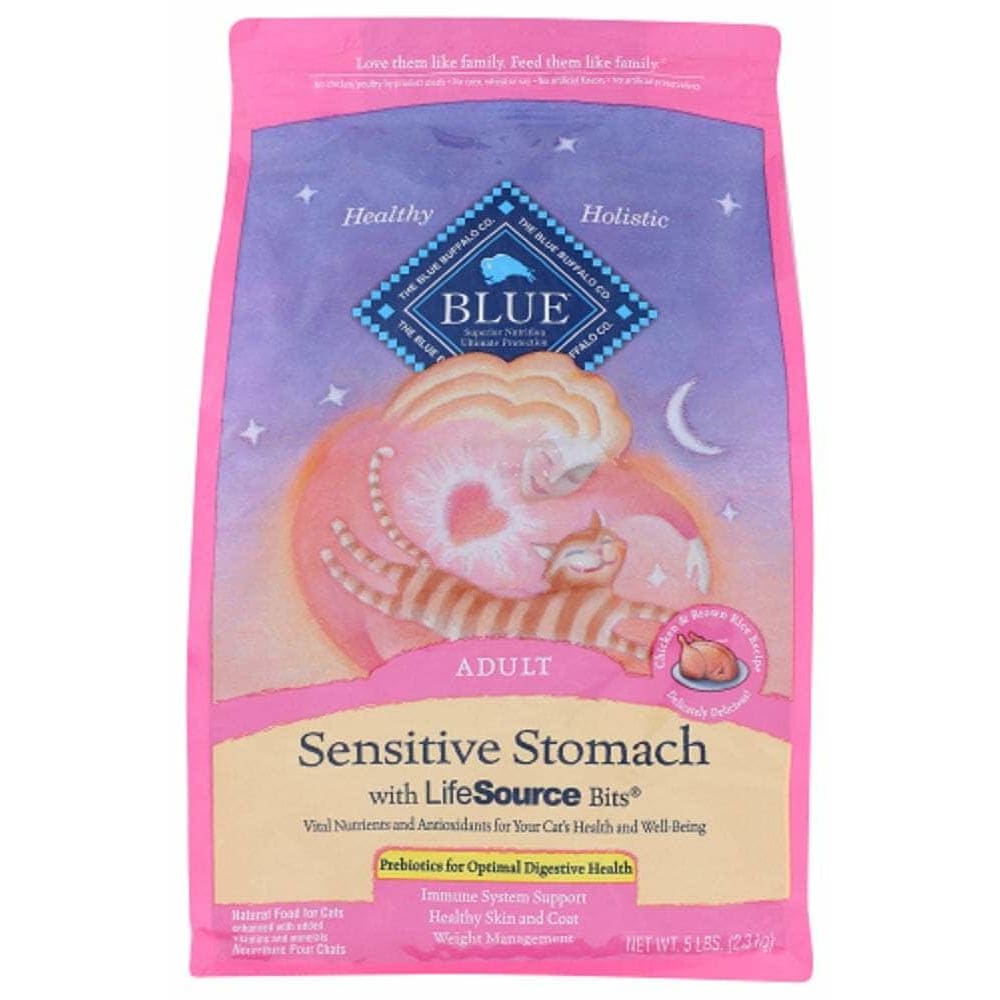 Blue Buffalo Blue Buffalo Sensitive Stomach Adult Cat Food Chicken and Brown Rice Recipe, 5 lb