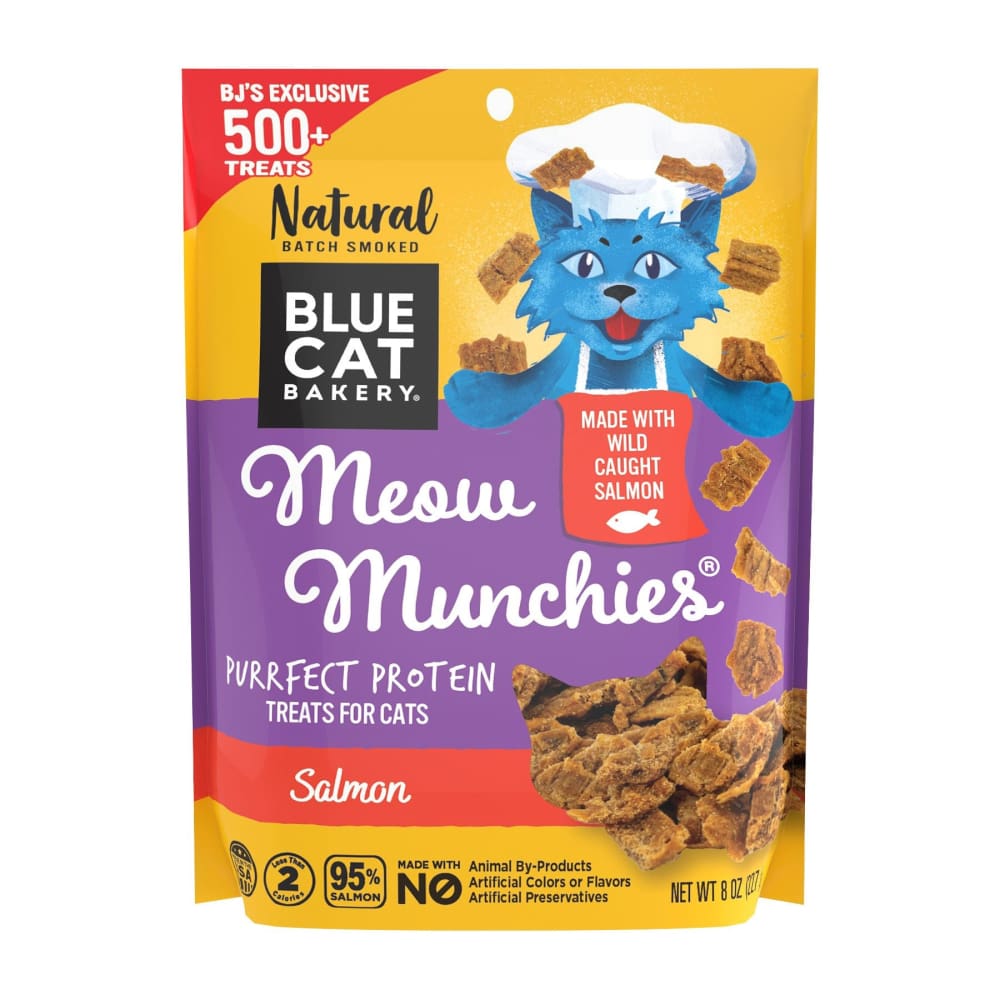 Blue Cat Bakery Meow Munchies Salmon Cat Treats 8 oz. - Blue