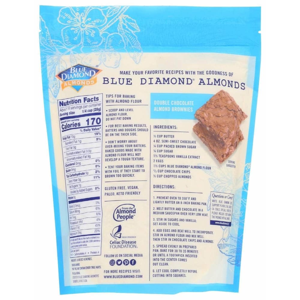 BLUE DIAMOND Grocery > Cooking & Baking > Flours BLUE DIAMOND: Almond Flour, 1 lb