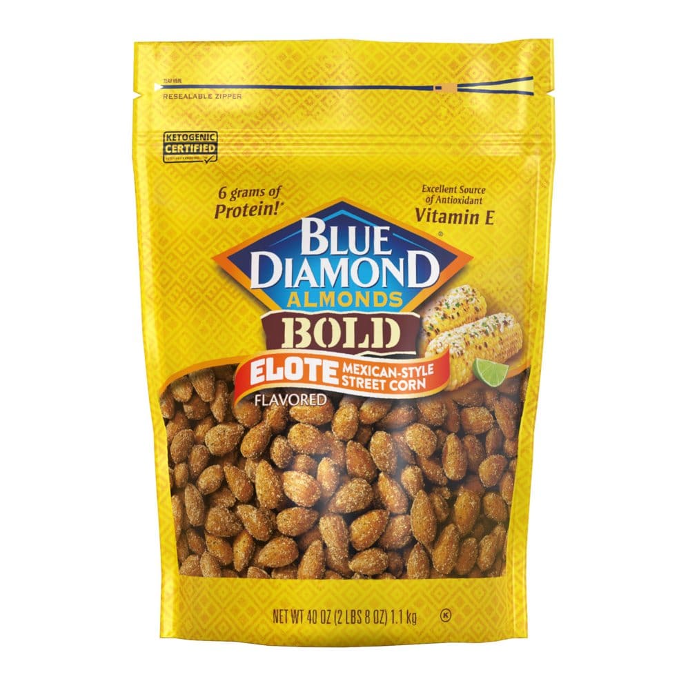 Blue Diamond Bold Elote Mexican Style Street Corn Almonds (40 oz.) - Nuts - Blue