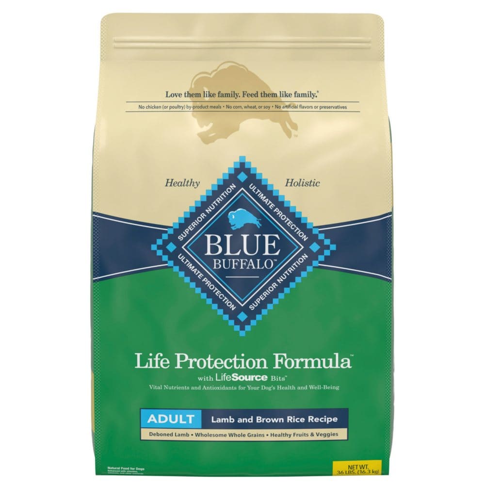 Blue Life Protection Formula Adult Dry Dog Food Lamb & Brown Rice (36 lbs.) - Dog Food & Treats - Blue