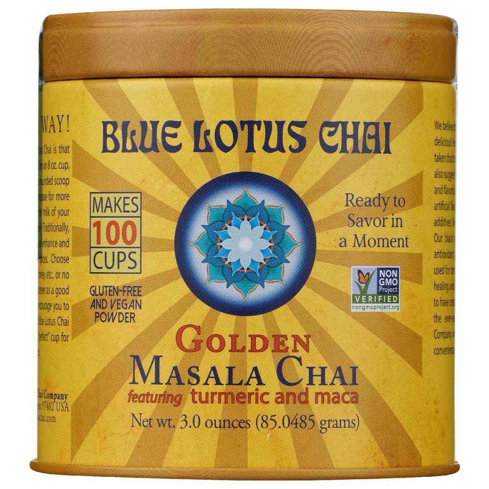 BLUE LOTUS CHAI: Chai Masala Golden 3 oz - Grocery > Beverages > Coffee Tea & Hot Cocoa - BLUE LOTUS CHAI