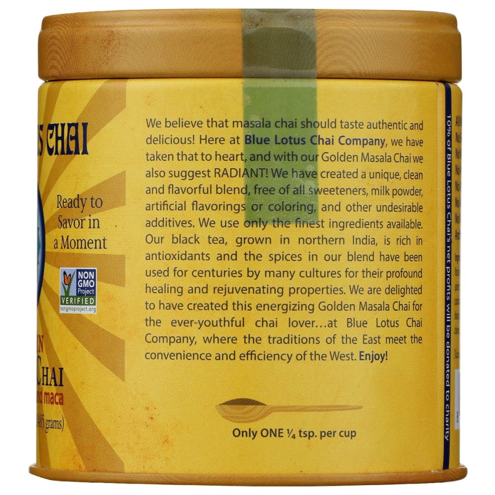 BLUE LOTUS CHAI: Chai Masala Golden 3 oz - Grocery > Beverages > Coffee Tea & Hot Cocoa - BLUE LOTUS CHAI