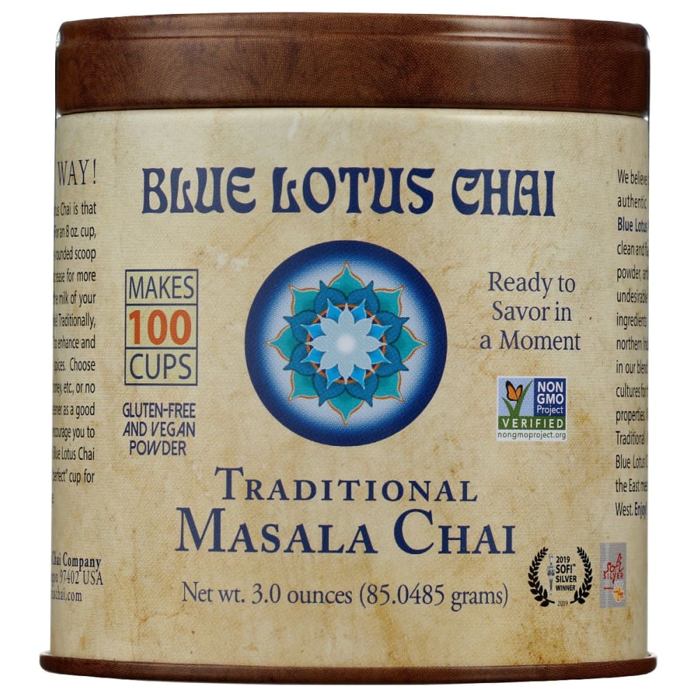 BLUE LOTUS CHAI: Chai Masala Traditional 3 oz - Grocery > Beverages > Coffee Tea & Hot Cocoa - BLUE LOTUS CHAI