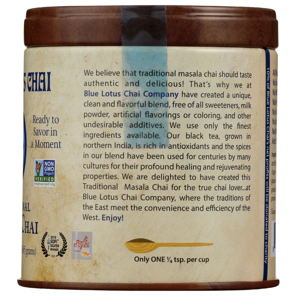 BLUE LOTUS CHAI: Chai Masala Traditional 3 oz - Grocery > Beverages > Coffee Tea & Hot Cocoa - BLUE LOTUS CHAI