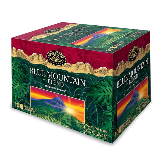 BLUE MOUNTAIN BLEND Grocery > Beverages > Coffee, Tea & Hot Cocoa BLUE MOUNTAIN BLEND: Single Serve Cup Coffee, 10 cu