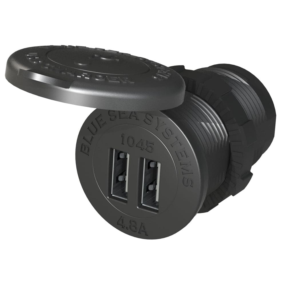 Blue Sea 1045 12/ 24V Dual USB Charger - 1-1/ 8 Socket Mount - Electrical | Accessories - Blue Sea Systems