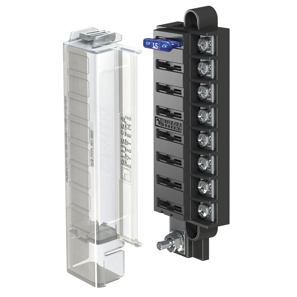 Blue Sea 5046 ST Blade Compact Fuse Blocks - 8 Circuits w/ Cover - Electrical | Fuse Blocks & Fuses - Blue Sea Systems