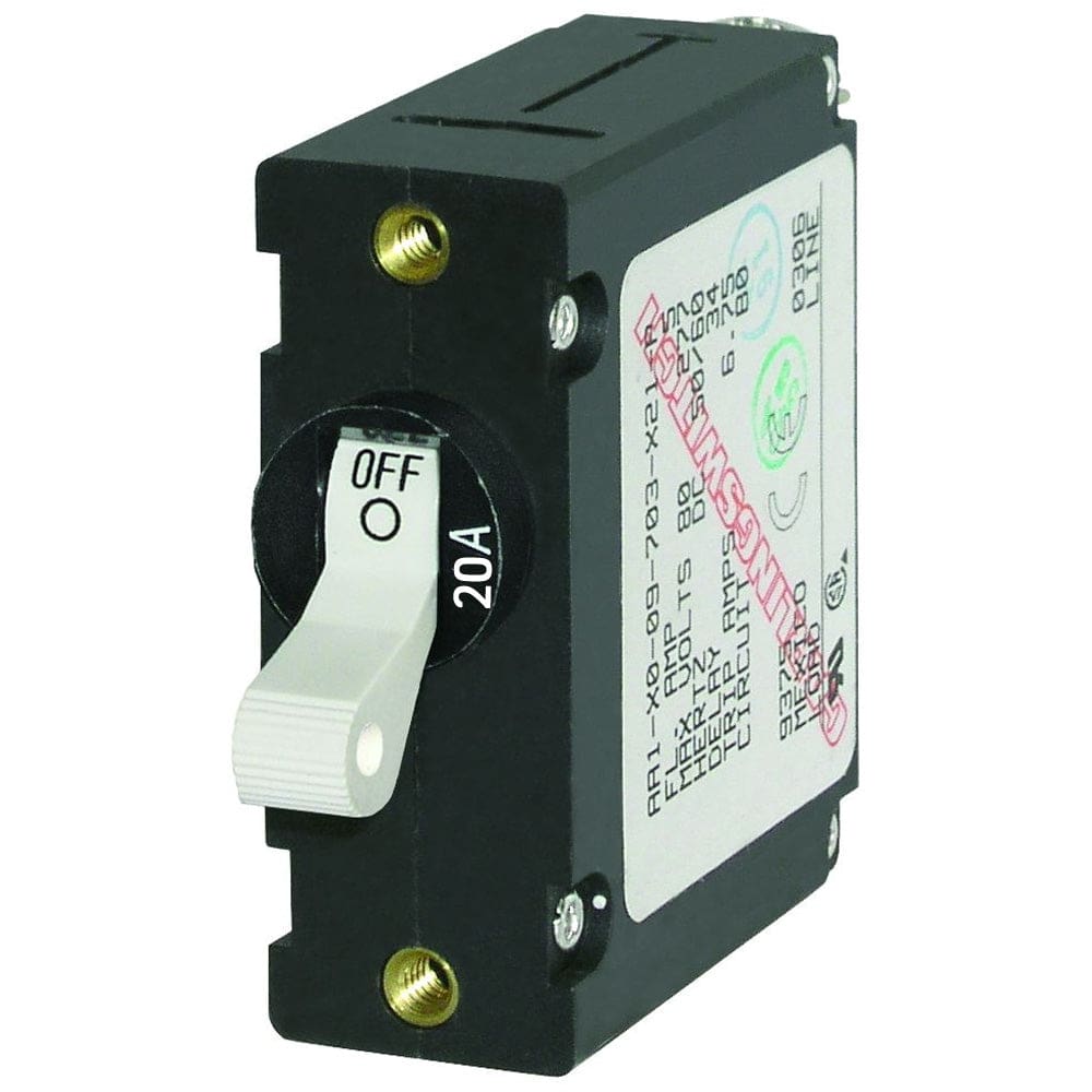 Blue Sea 7214 AC/ DC Single Pole Magnetic World Circuit Breaker - 20AMP - Electrical | Circuit Breakers - Blue Sea Systems