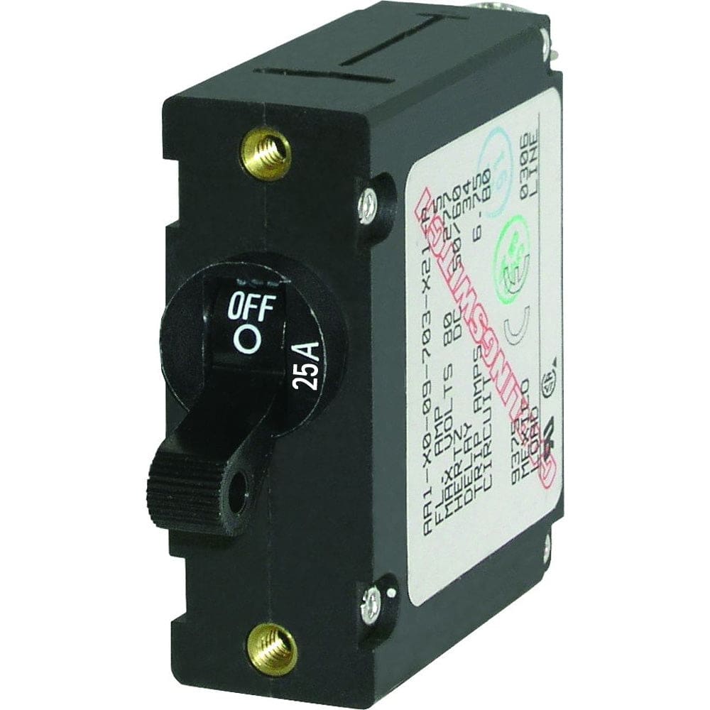 Blue Sea 7216 AC / DC Single Pole Magnetic World Circuit Breaker - 25 Amp - Electrical | Circuit Breakers - Blue Sea Systems