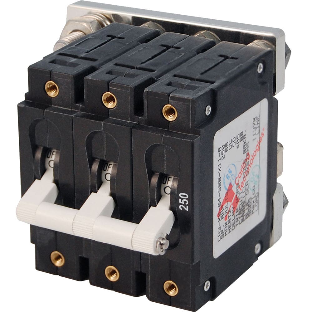 Blue Sea 7270 250A C-Series Triple Pole Toggle DC Circuit Breaker - Electrical | Circuit Breakers - Blue Sea Systems