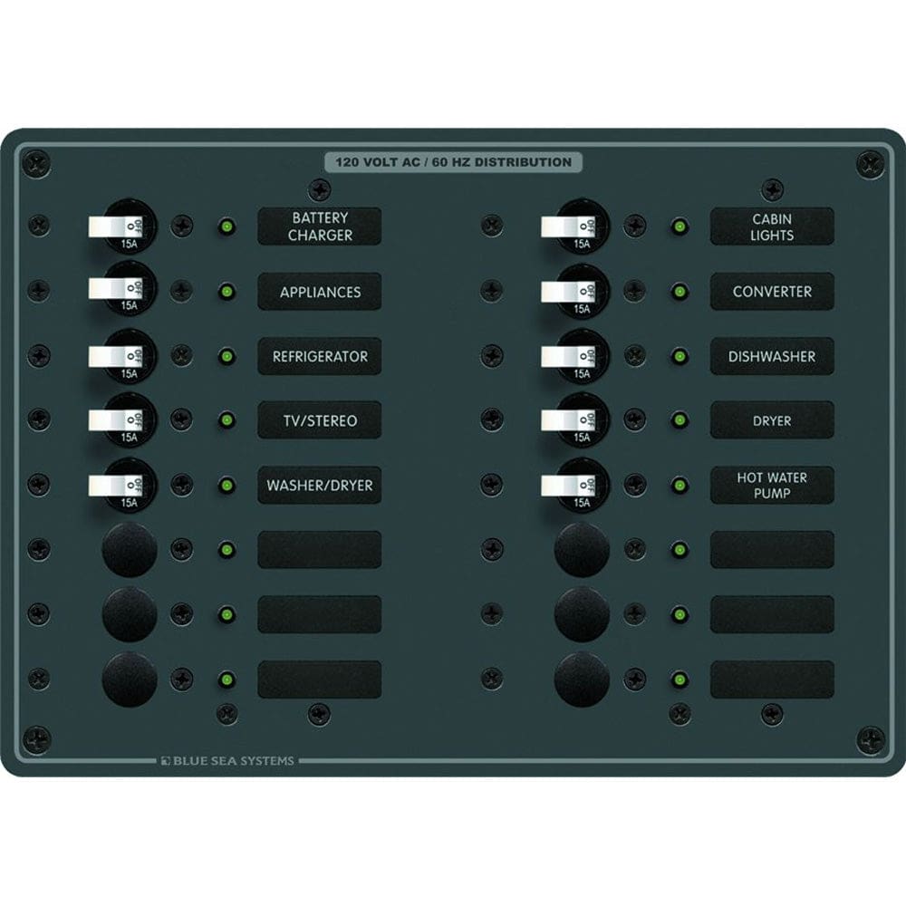 Blue Sea 8461 AC 16 Position - Electrical | Electrical Panels - Blue Sea Systems