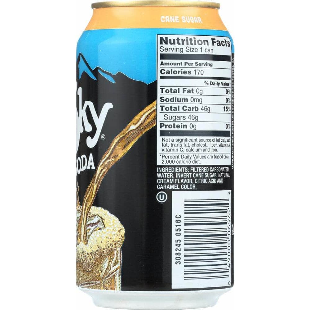 Blue Sky Blue Sky Cane Sugar Cream Soda 6-12oz, 72 oz