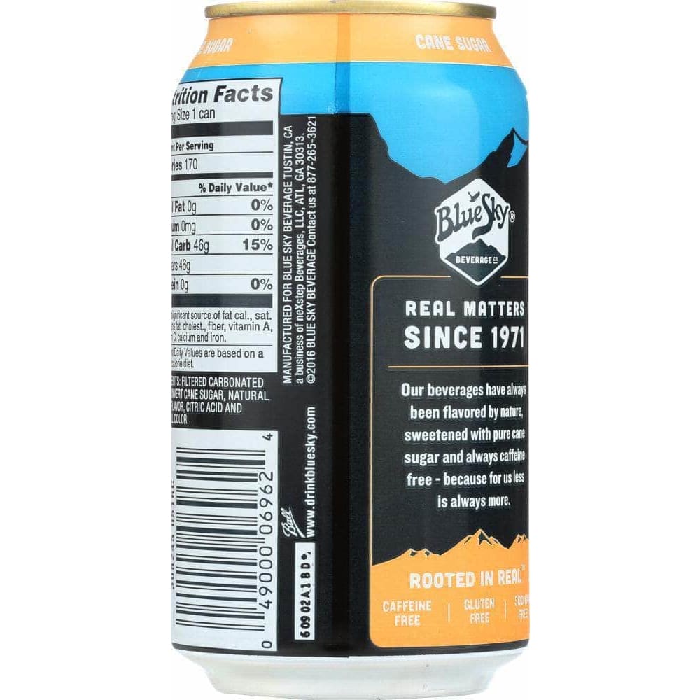 Blue Sky Blue Sky Cane Sugar Cream Soda 6-12oz, 72 oz