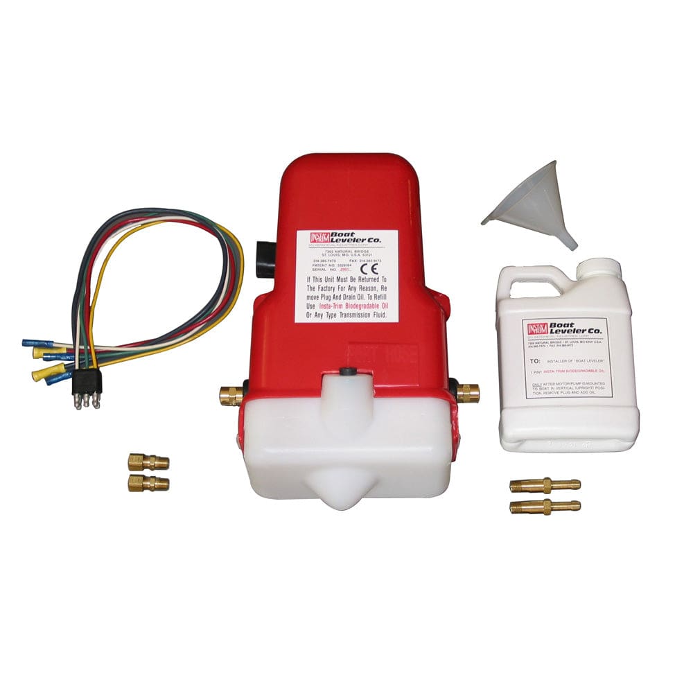 Boat Leveler 12vdc Universal Trim Tab Pump with Oil and Hose Fittings - Boat Outfitting | Trim Tab Accessories - Boat Leveler Co.