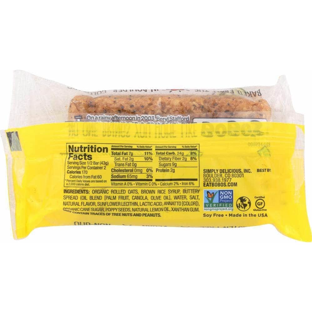 Bobos Bobo's Gluten Free Lemon Poppyseed Oat Bars, 3 oz