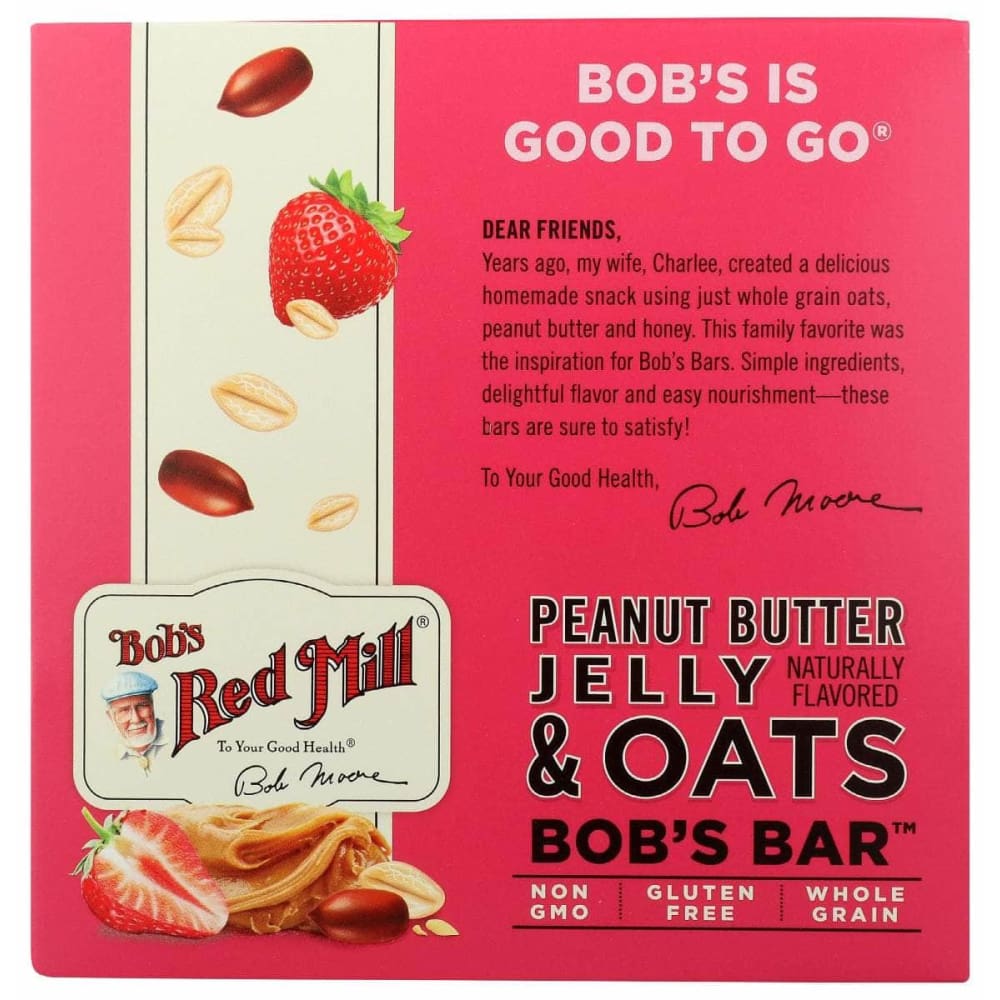 BOBS RED MILL Grocery > Snacks > Cookies > Bars Granola & Snack BOBS RED MILL: Bar Oat Pb Jelly 5Pk, 8.67 oz