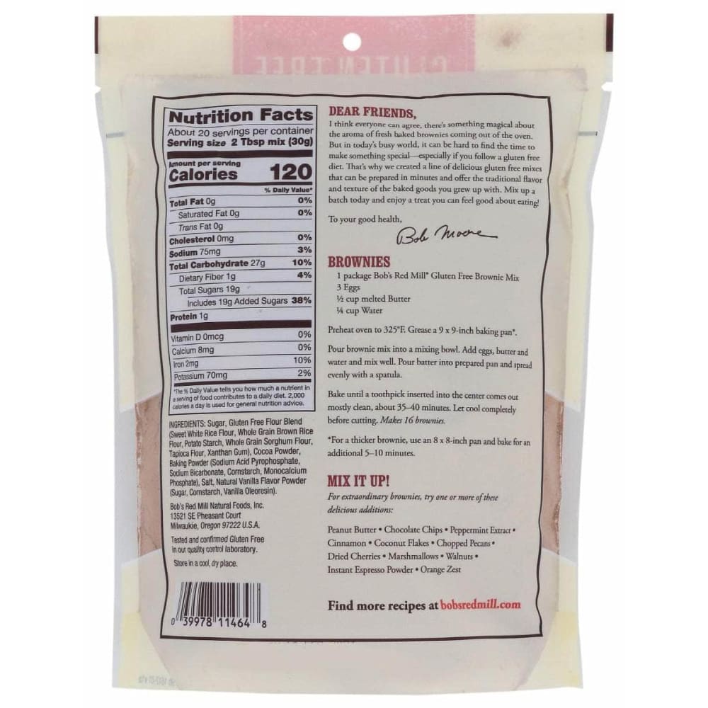 BOBS RED MILL Grocery > Cooking & Baking BOBS RED MILL: Brownie Mix, 21 oz