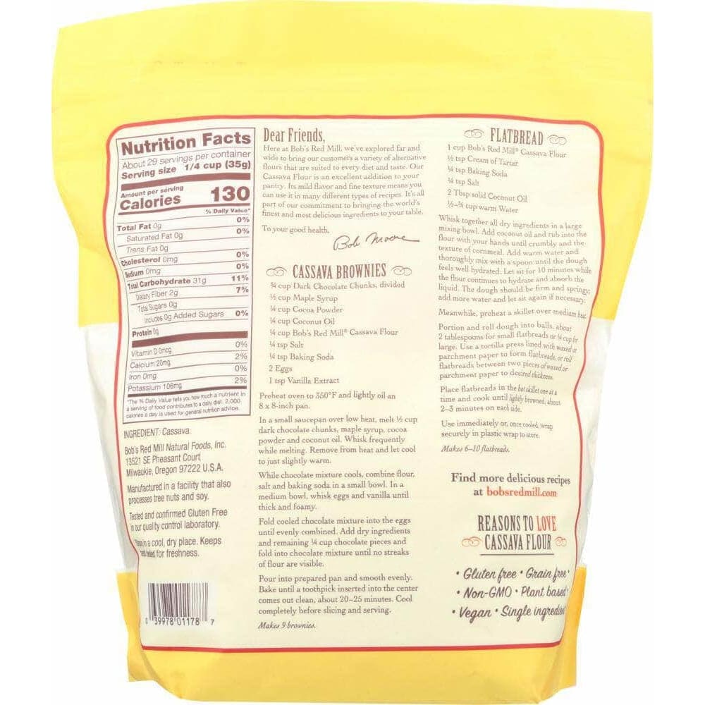 Bobs Red Mill Bobs Red Mill Flour Cassava, 36 oz