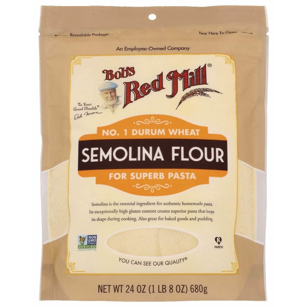 BOBS RED MILL Grocery > Cooking & Baking > Flours BOBS RED MILL: Flour Semolina, 24 oz