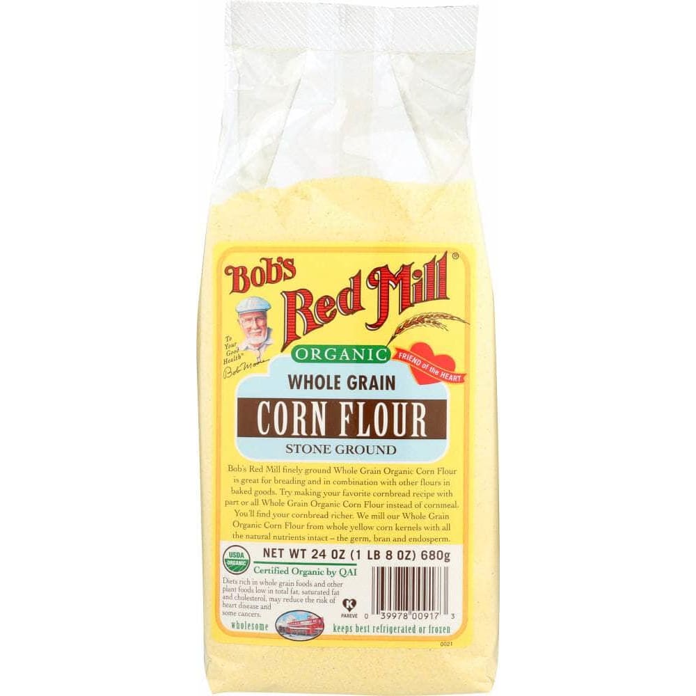 BOBS RED MILL Bob'S Red Mill Organic Whole Grain Corn Flour, 24 Oz