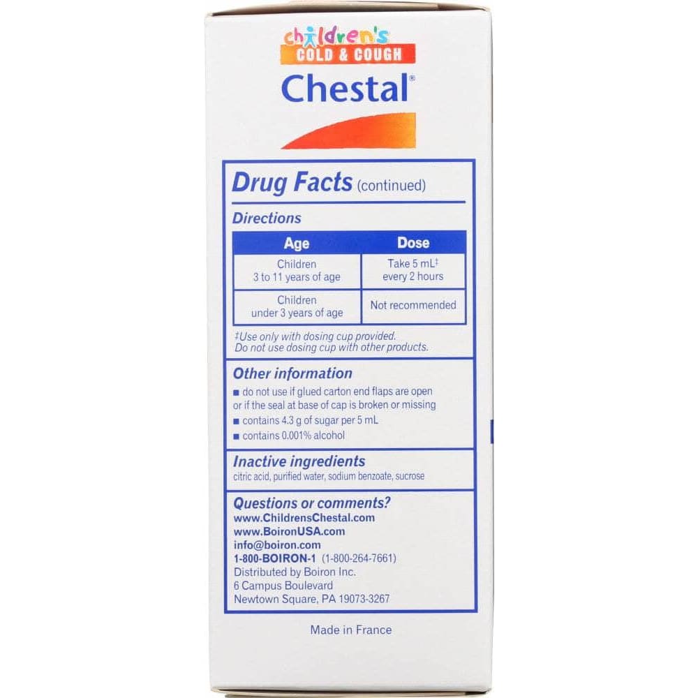 BOIRON Boiron Childrens Chestal Cold & Cough, 6.7 Fo