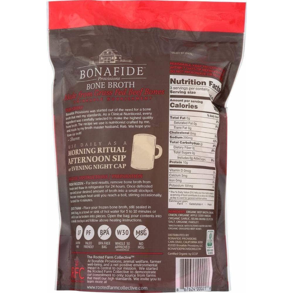 Bonafide Provisions Bonafide Organic Beef Bone Broth, 24 oz