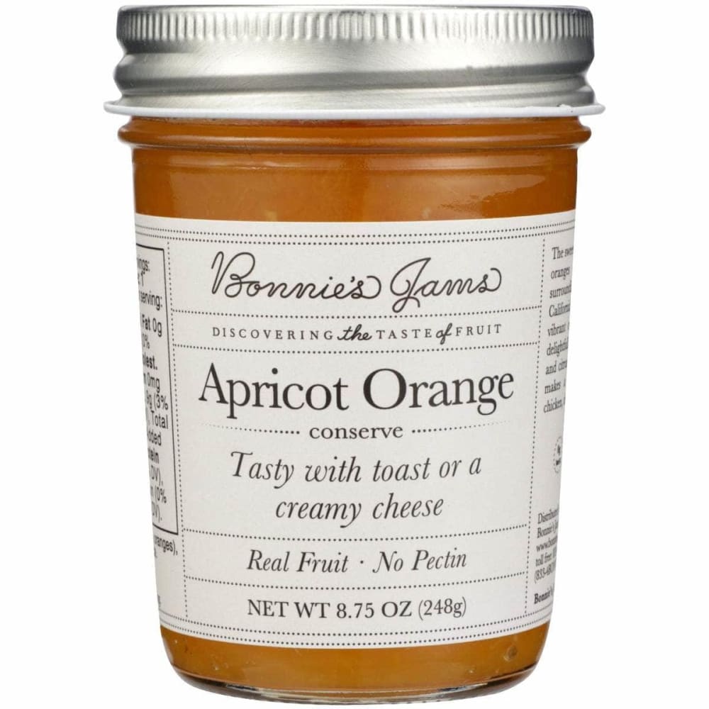 BONNIES JAMS Grocery > Pantry > Jams & Jellies BONNIES JAMS: Apricot Orange Jams, 8.75 oz