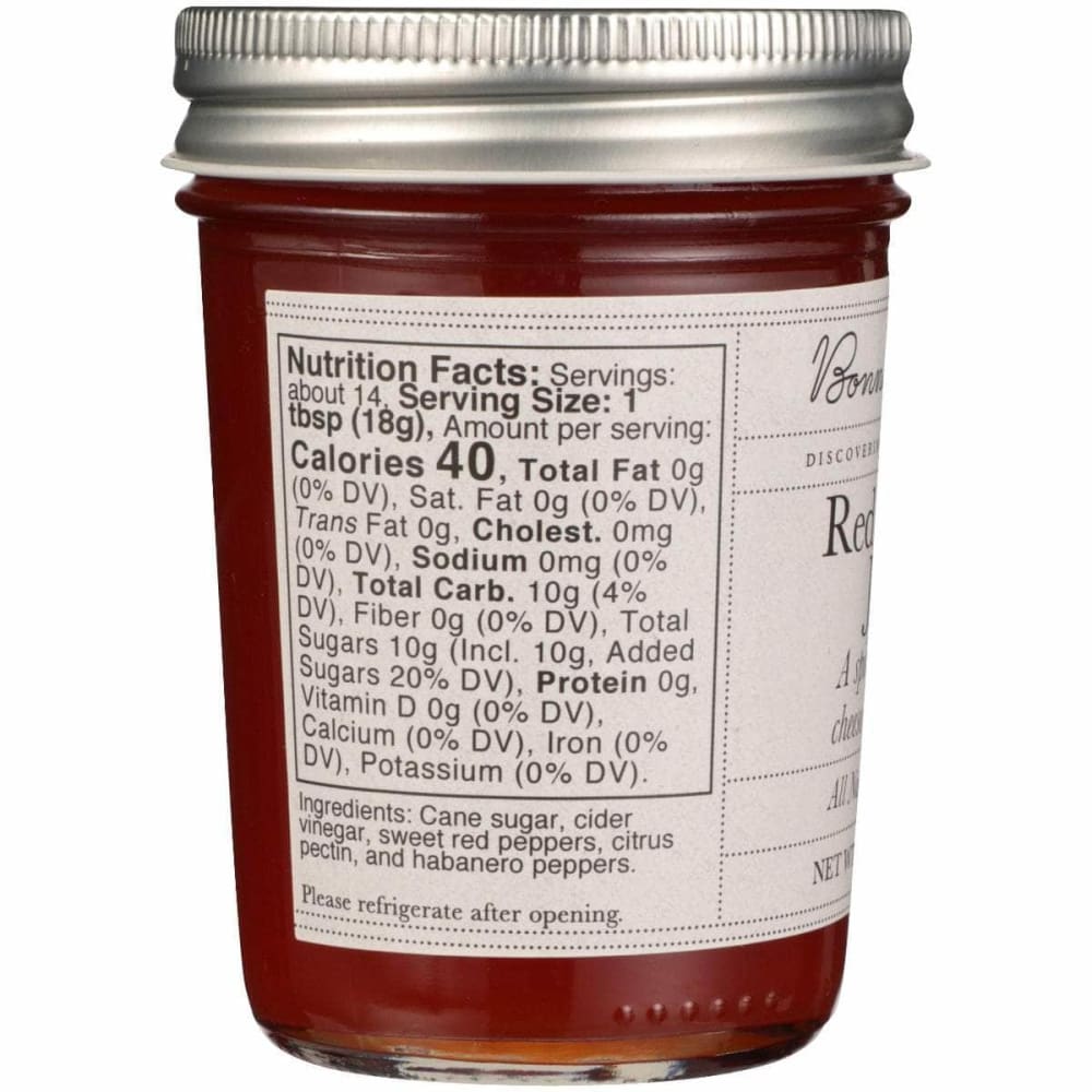 BONNIES JAMS Grocery > Pantry > Jams & Jellies BONNIES JAMS: Jam Red Pepper Jelly, 8.75 oz