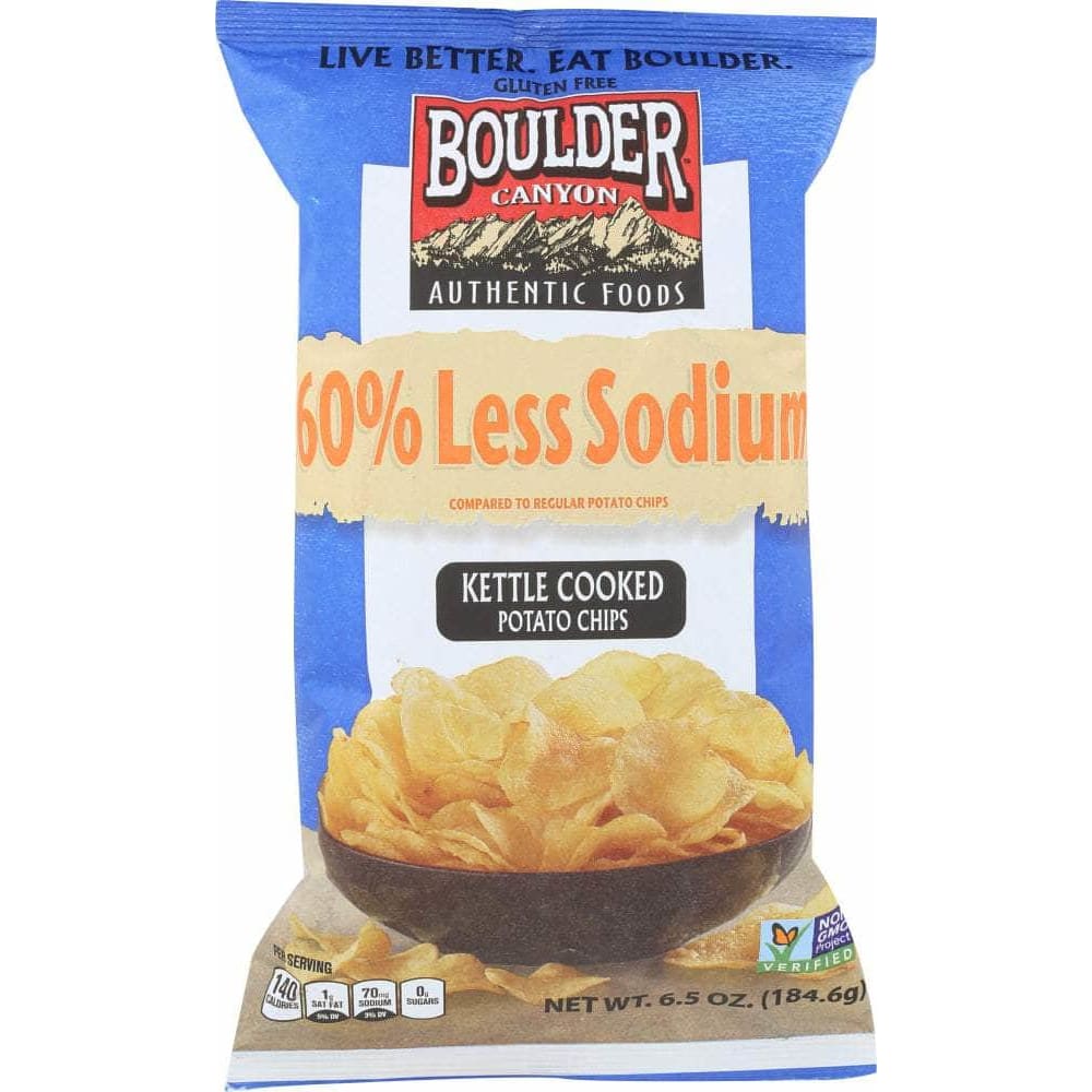 Boulder Canyon Boulder Canyon 60% Reduced Sodium Kettle Cooked Potato Chips, 6.5 oz